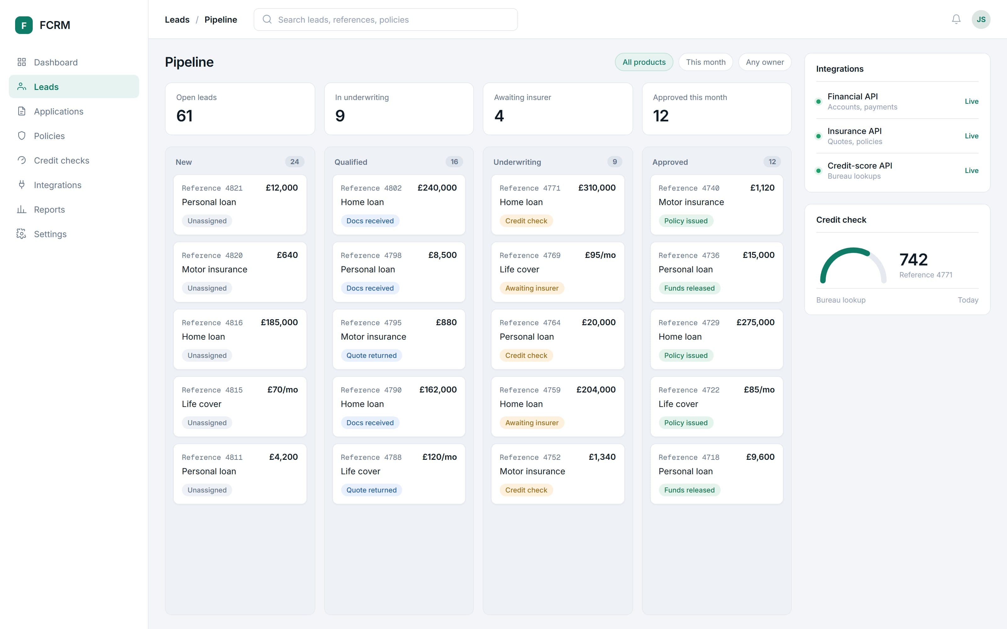 FCRM — screenshot